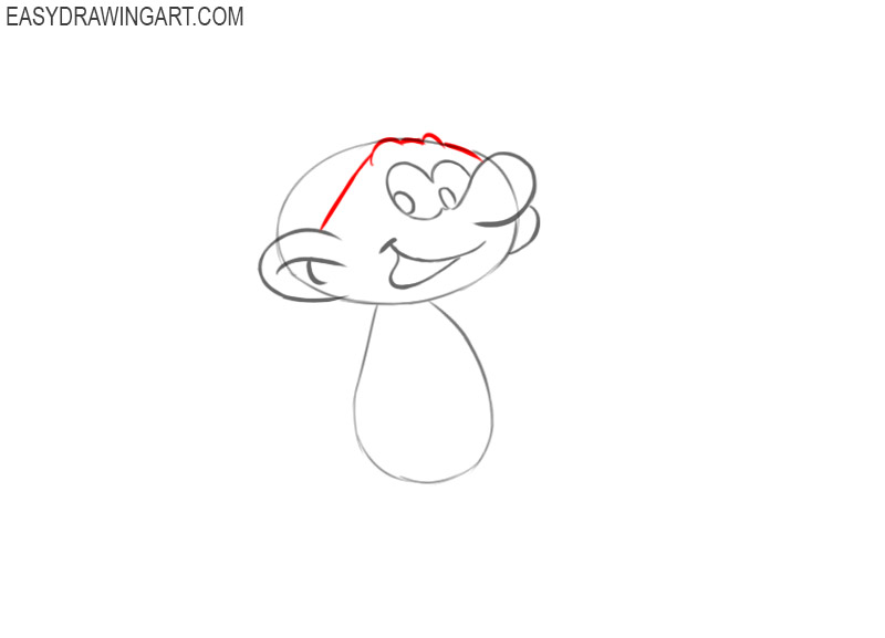 smurf drawing step by step 