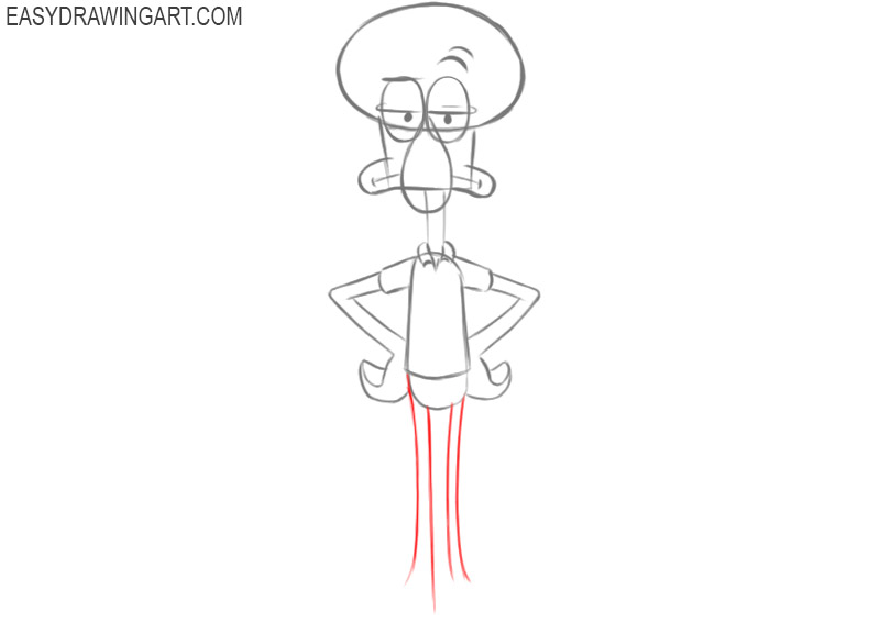 squidward drawing easy