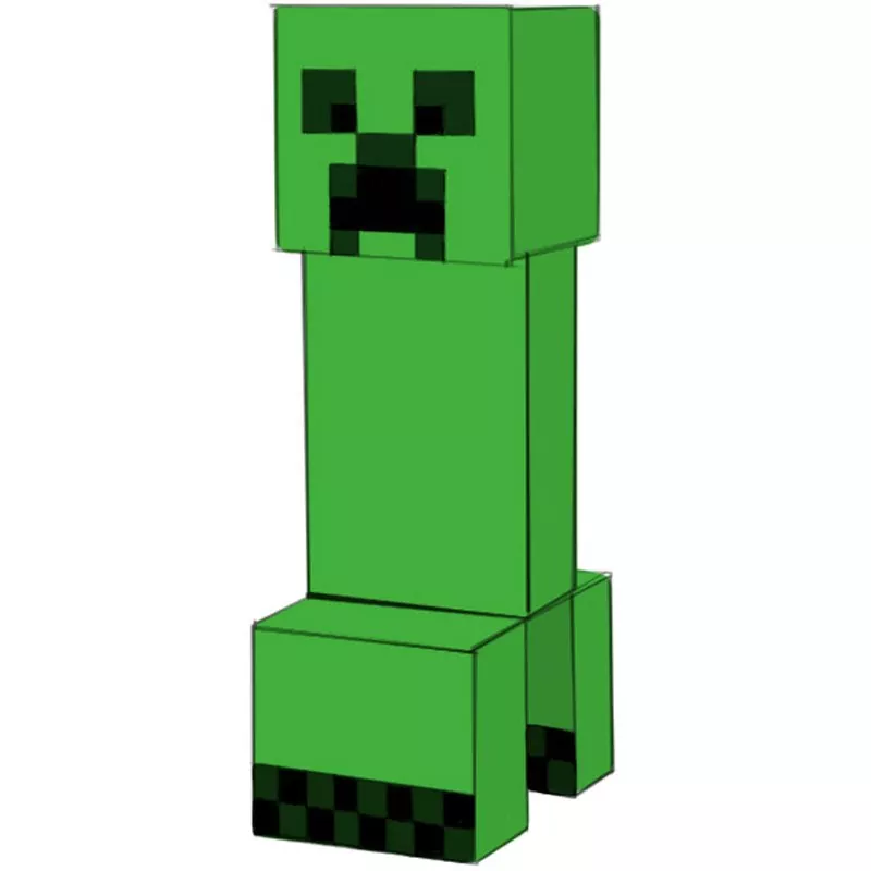 How To Draw Creeper From Minecraft Easy Minecraft Drawings Creeper My