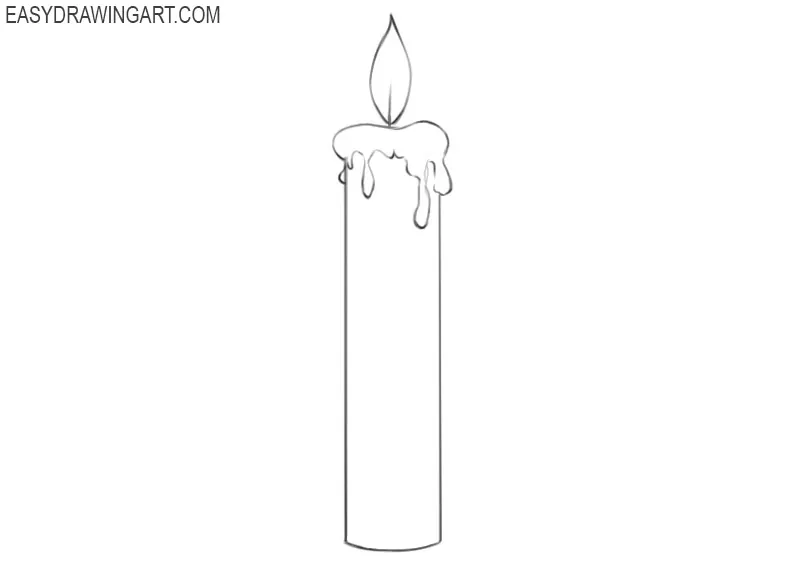 How to Draw a Candle Easy Drawing Art