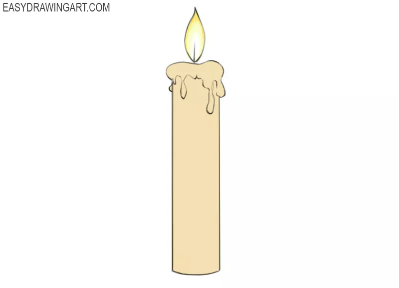 How to Draw a Candle - Easy Drawing Art