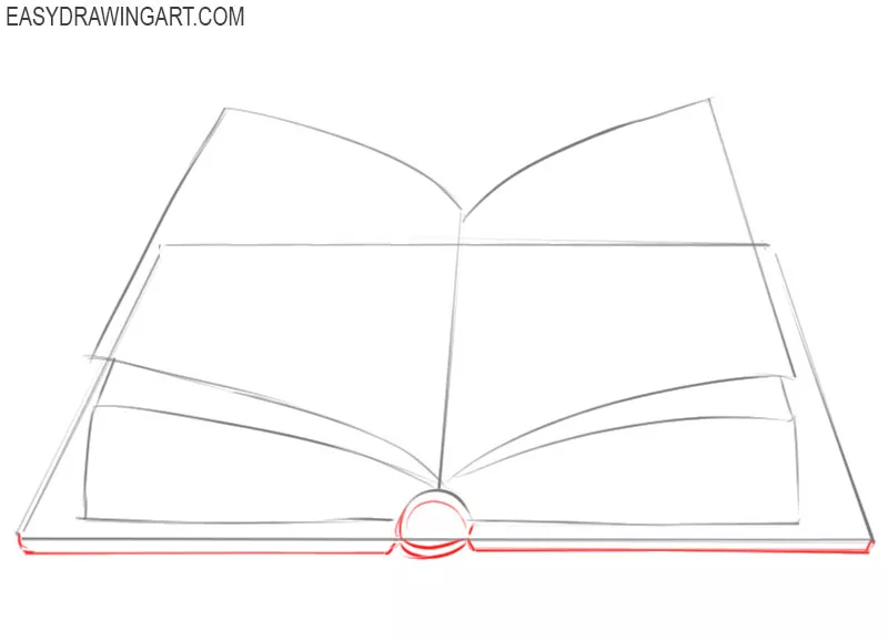 How to Draw an Open Book step by step easy 