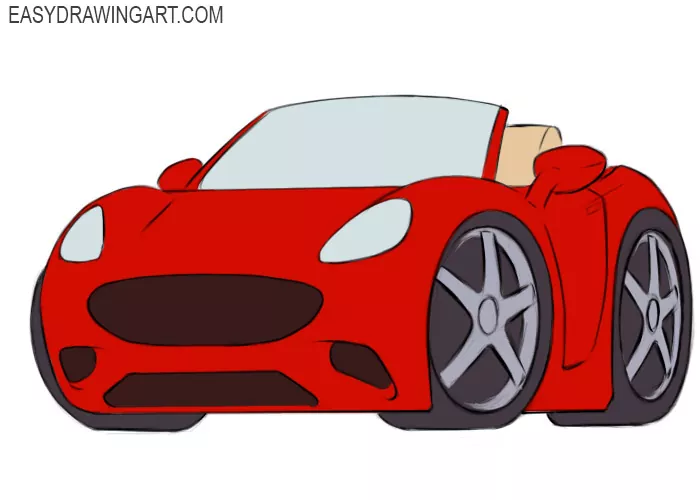 How to draw a sports car
