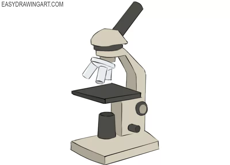 How to draw a microscope step by step | Drawing for science students -  YouTube