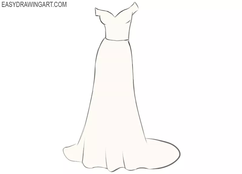 How to Draw a Wedding Dress