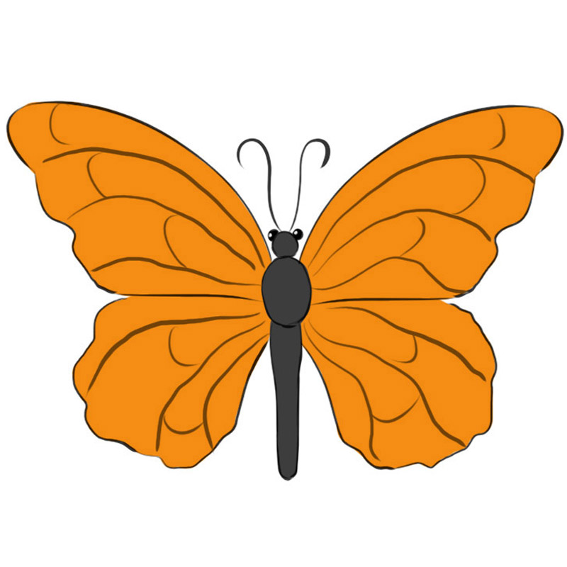 DRAWING BUTTERFLY WITH SIMPLE COLORS — Steemit
