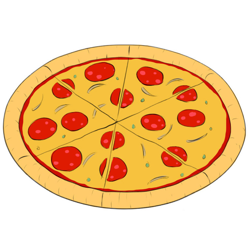 pizza drawing for kids