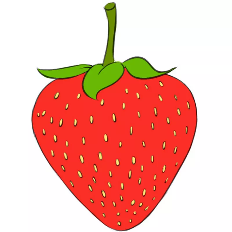 How to Draw a Strawberry Easy Drawing Art