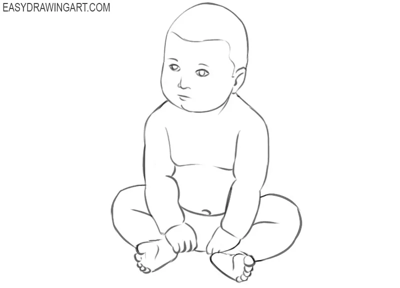 a baby drawing easy
