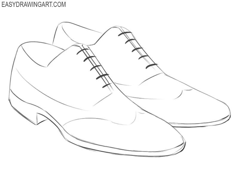 a pair of shoes drawing