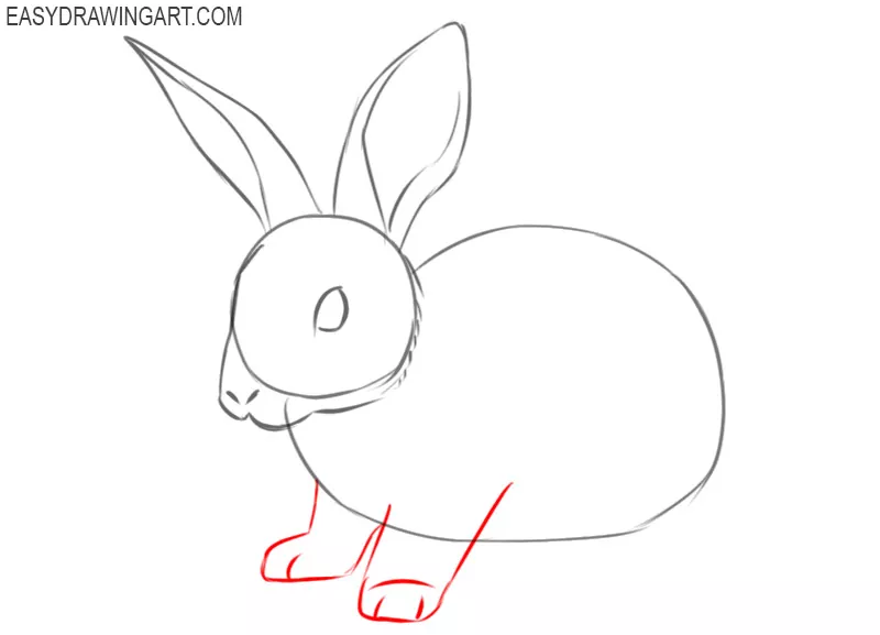 a simple way to draw a rabbit