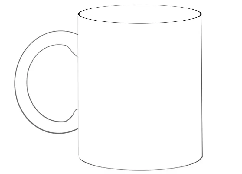 cartoon mug drawing