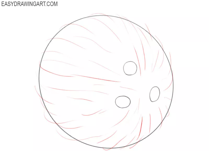 how to draw a coconut step by step easily
