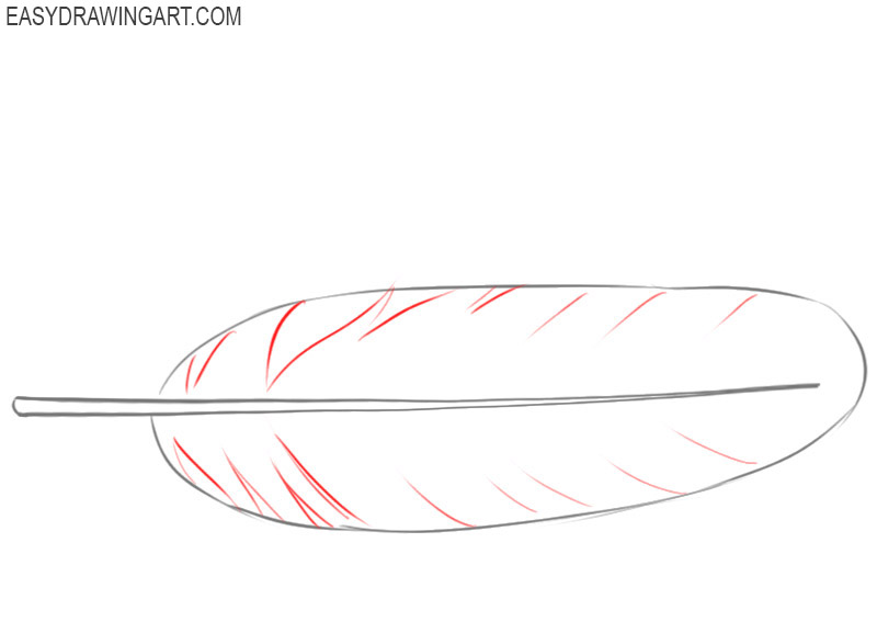 easy way to draw a feather