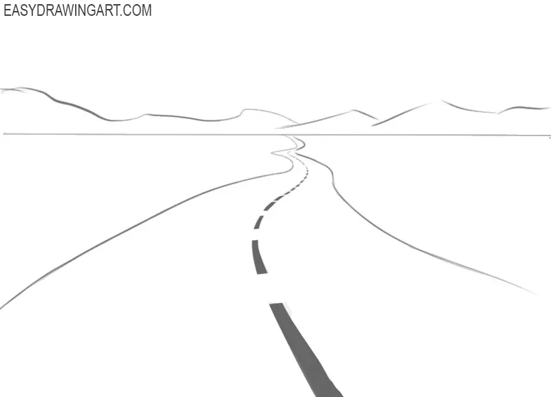 easy way to draw a road 