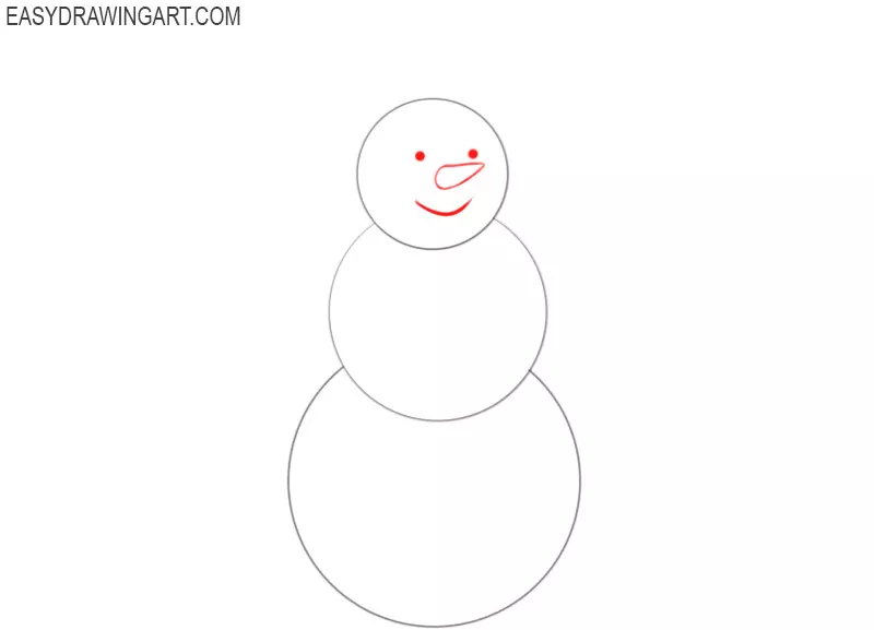 easy way to draw a snowman