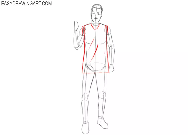 easy way to draw basketball player