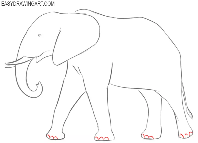 elephant drawing cute
