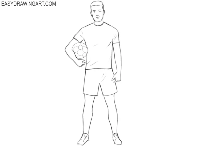 football player cartoon drawing