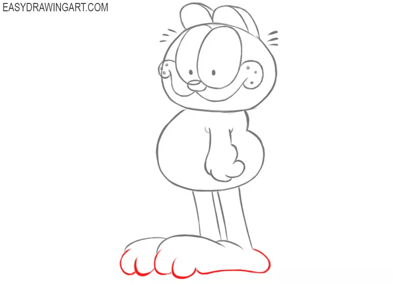 garfield drawing color
