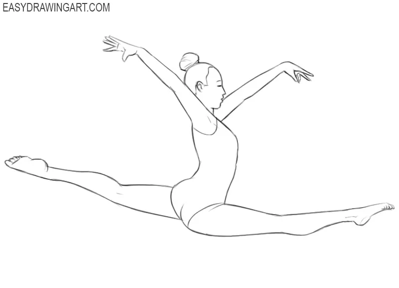 gymnast drawing picture