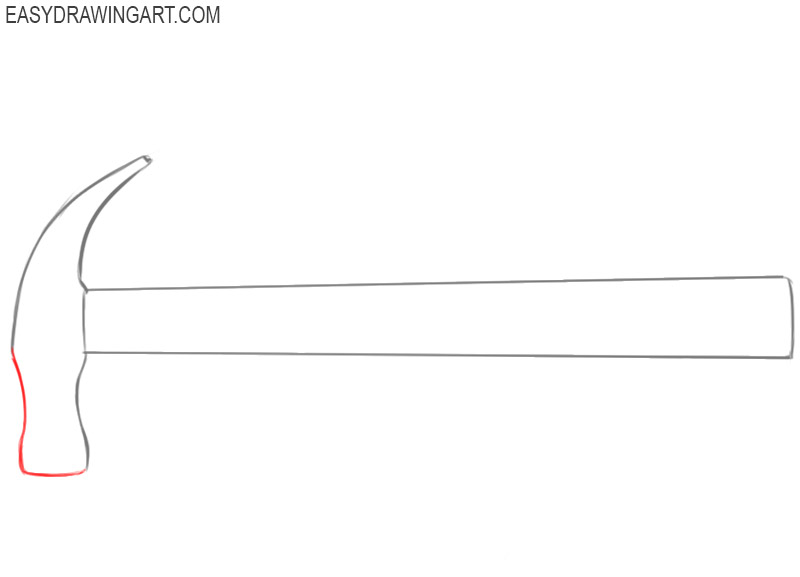 How to Draw a Hammer Easy Drawing Art