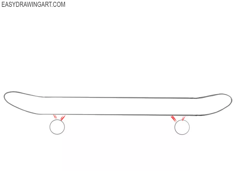 easy way to draw a skateboard