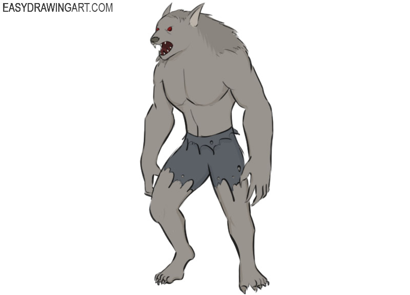 how to draw a Werewolf