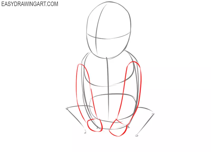 how to draw a baby easy step by step