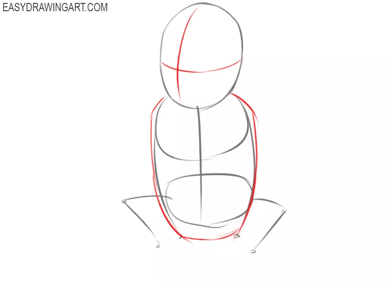 how to draw a baby easy