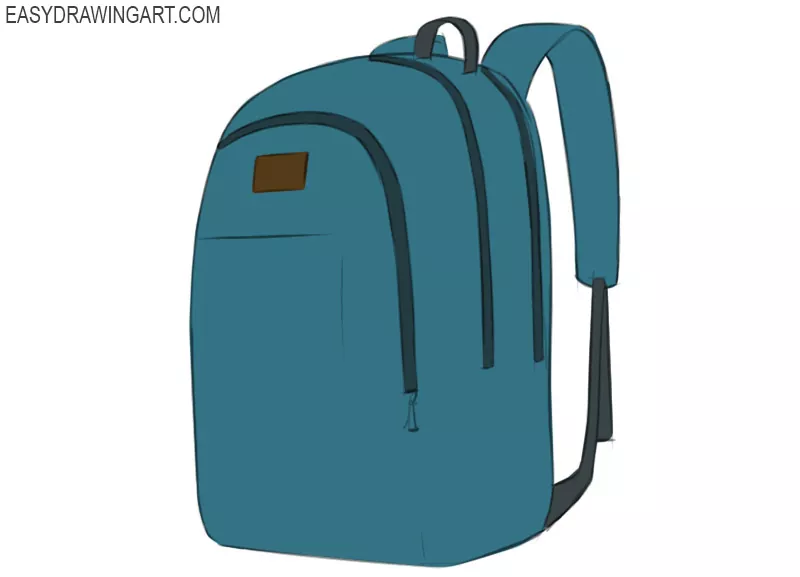 how to draw a backpack