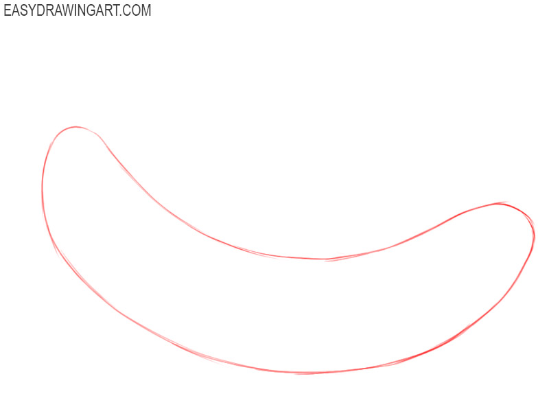 how to draw a banana step by step