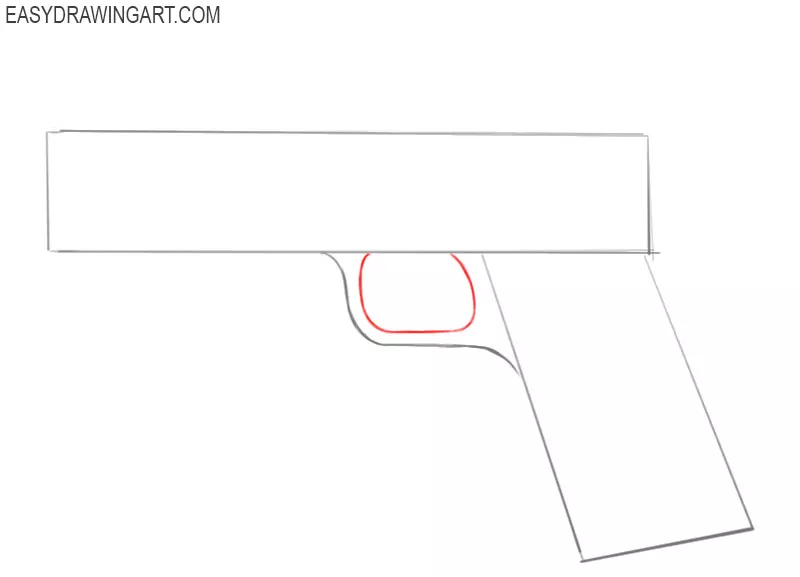 how to draw a basic gun