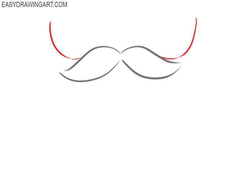 how to draw a beard step by step