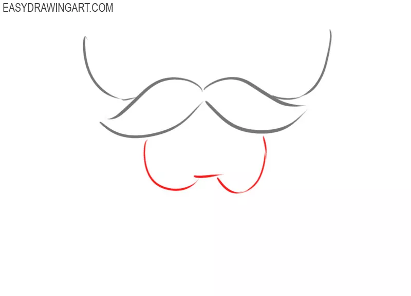 how to draw a curly beard