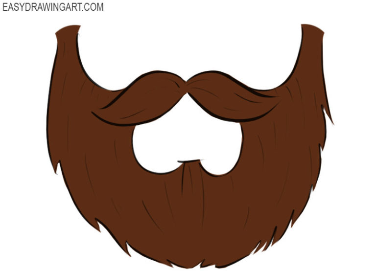 How to draw a beard