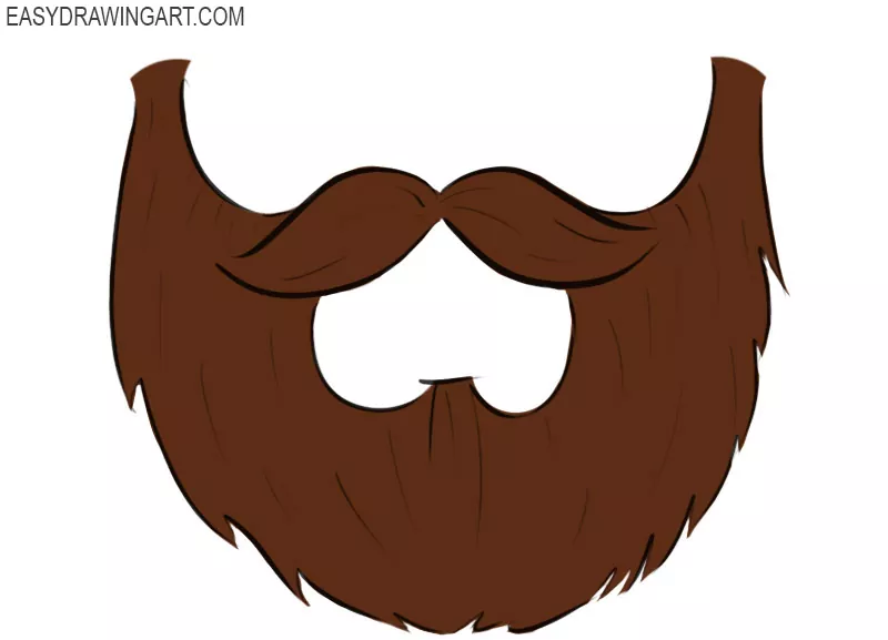 how to draw a beard