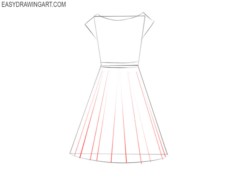 drawing beautiful dress