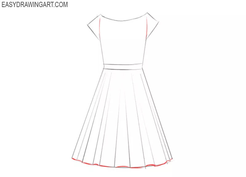 Drawing dresses step by step best sale