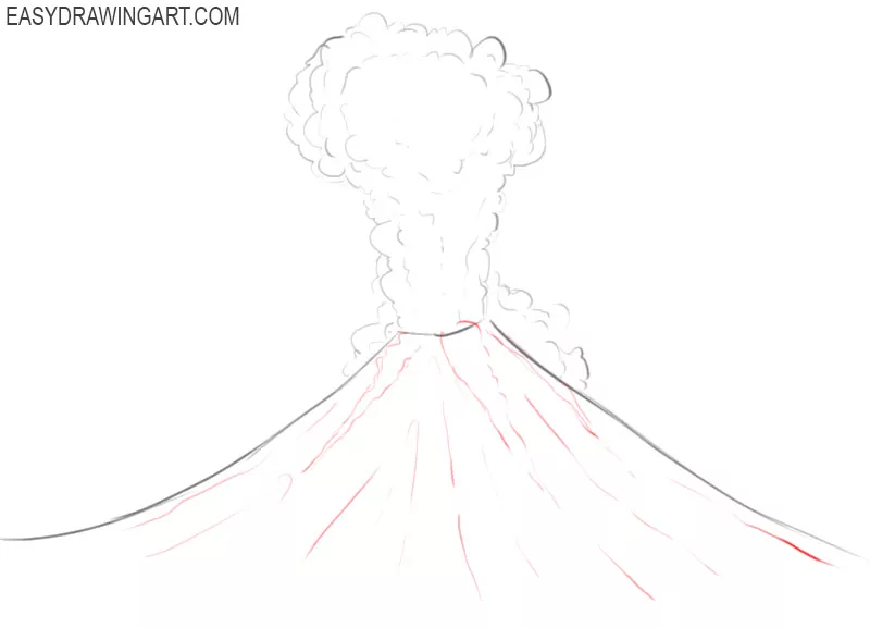 Sketch Landscape Volcanic Eruption Royalty Free SVG Cliparts Vectors And  Stock Illustration Image 127505714