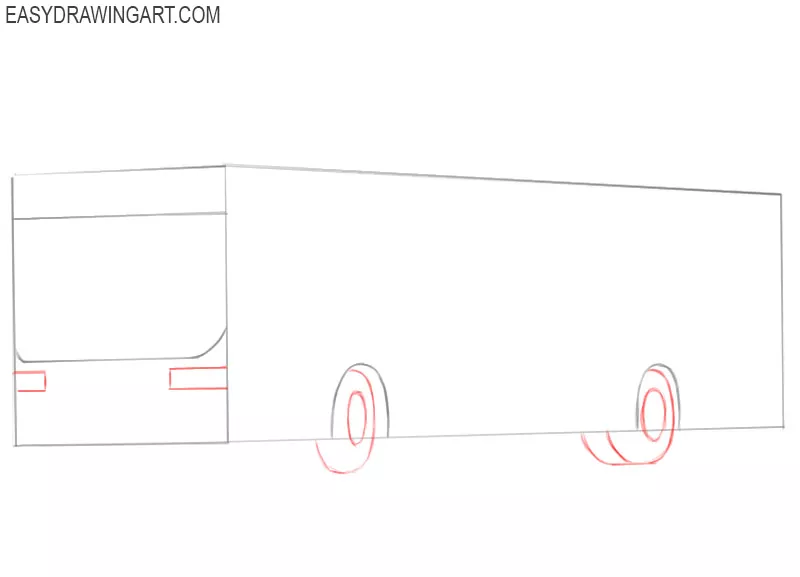 how to draw a big bus