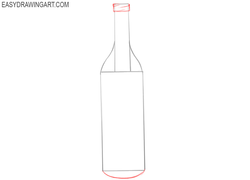 how to draw a bottle step by step