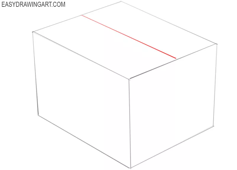 how to draw a box step by step