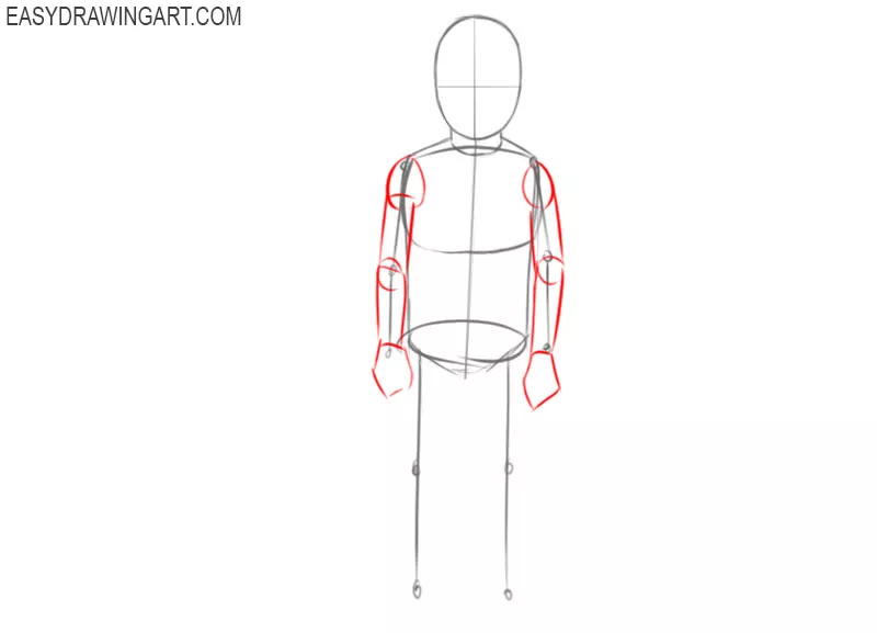 how to draw a boy body easy