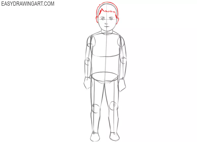 how to draw a boy cartoon character