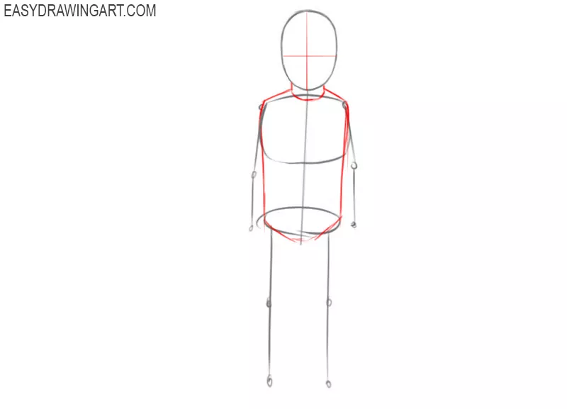 how to draw a boy standing