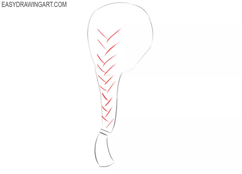 how to draw a braid from behind