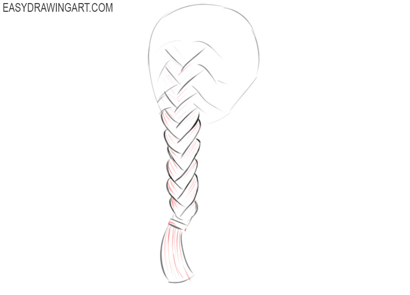 how to draw a cute braid