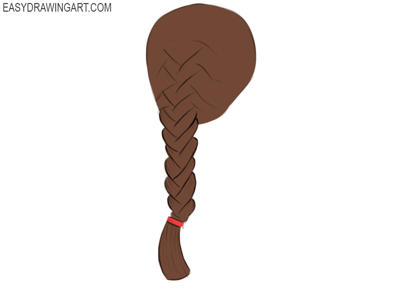 how to draw a braid