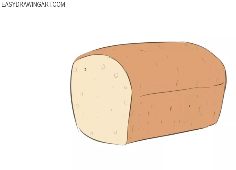 How to draw a bread
